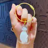 Cápsula de Armazenamento de Pelos de Gato Azul Transparente Pingente Gashapon Caixa de Armazenamento de Pelos de Gato Pingente de Chaveiro Coleta de Pelos de Gato