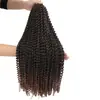 Cabelo Crochê Ondulado Africano Dreadlocks Passion Twist 14/18/24 Polegadas Peruca Trançada de Fibra Química