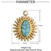 Oval Francés Piedra Natural Acero de Titanio Colgante DIY Cruz para Mujer Acero Inoxidable Joyería Aretes Colgantes de Ónice Negro