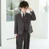 Traje de Niño Otoño e Invierno Nuevo Estilo Chino Chaleco Estampado Chaqueta de Traje Pequeño para Niño Traje Formal para Padrino Traje de Presentación