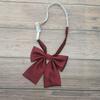 Traje de sarga burdeos, rojo y morado, corbata pequeña JK para hombre, estilo universitario, estudiantes, pajarita gratis, moda femenina.