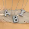 Collar con Colgante de Letra Inglesa Super Fire Bubble Transfronterizo Chapado en Cobre de 18k Zirconia Cadena para Clavícula Hip Hop Letra Globo