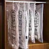 Bolsa de almacenamiento colgante transparente para guardar chaquetas de plumas, organizador de ropa a prueba de polvo, bolsa grande de compresión al vacío