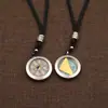 Colgante de Moneda de Dinero Espíritu de la Montaña con Colgante de Moneda de Cobre Collar de Cuerda Decoración Regalo para Hombres y Mujeres