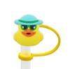 Nueva serie de pato amarillo tapa de pajita funda de pajita tapón antipolvo de silicona decoración de pajita de personalidad creativa para fiesta