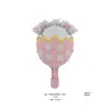 Nuevo Globo de Papel de Aluminio con Forma de Pollo de Pascua de Dibujos Animados Transfronterizo, Conejo de Pie, Huevo de Pascua, Fiesta