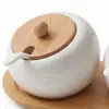 Juego de Frascos para Condimentos Transfronterizos Frasco para Condimentos de Cocina Caja de Condimentos Botella de Cerámica para Condimentos Frasco de Sal Caja de Condimentos para el Hogar Caja de Condimentos