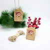 Venda Quente Transfronteiriça Edição Limitada de Natal Papai Noel Cartão de Boas Festas Simples Conjunto de 50 com Cordas de Cânhamo de 10m
