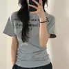 40 peças de camisetas slim-fit de algodão de seda legal 1*1, estilo nicho, tops femininos de verão simples estilo coreano, gola redonda, manga curta