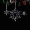 Colgante de Copo de Nieve Navideño, Colgante de Copo de Nieve Hermoso Transparente a la Luz de Cristal, Decoración Creativa para Árbol de Navidad, Copo de Nieve de Alta Transparencia