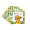 Nova decoração de festa com tema de rei leão da selva fofo de desenho animado prato de papel toalha conjunto de talheres suprimentos para festa