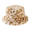 Nuevo Sombrero de Felpa Cálido Otoño/Invierno 2026 para Mujer, Sombrero de Invierno de Piel Versátil y de Moda, Sombrero de Pescador con Estampado de Leopardo, Venta al por Mayor Transfronteriza