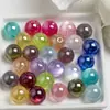 Dingyi 12-16 Bombilla Pequeña Luna Fría Galvanizado Agujero Desplazado Ojo de Gato Perlas de Resina Perlas Sueltas Accesorios para Cadena de Teléfono DIY