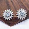 Spot Super Flash Três Camadas Trapezoidal Cobre Zircão Botão Camisola Camisa Casaco Decorativo Botão Diamante DIY Jóias Acessórios