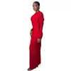 Elegante vestido de mujer ajustado estilo europeo y americano, color liso, vestido bodycon plisado de socialité, cuello redondo, manga larga, nuevo vestido de moda