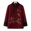 Abrigos de Lana Otoño e Invierno para Mujeres de Mediana Edad y Mayores, Ropa Acolchada de Algodón de Invierno para Abuelas, Chaquetas Acolchadas de Algodón para Madres, Chaquetas Acolchadas de Algodón para Señoras Mayores