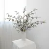 Flor de Salgueiro Nevado Artificial de Alta Qualidade para Decoração de Casa, Arranjo de Flores para Sala de Estar, Decoração de Pousada, Ornamento de Salgueiro Nevado, Adereço de Fotografia para Hall de Entrada