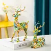 Decoración Ornamental de Ciervo con Transferencia de Agua Dorada Seleccionada Cuidadosamente Adorno Transfronterizo Regalo de Alta Gama Artesanía para el Hogar Simple de Lujo Ligero