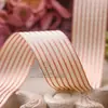 Cinta Coreana DIY Moño Accesorios para el Cabello Ropa Sombrero de Copa Caja de Regalo Paquete de Flores Accesorios Cinta con Borde de Color Rayas