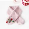 Bufanda de Felpa de Invierno para Niños y Niñas, Engrosada, Cortavientos, Calentador de Cuello Cálido, Linda Bufanda Cruzada de Dibujos Animados para Bebés