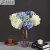 Flor Artificial de Hortensia Griega Sola Decoración de Mesa para Hogar Sala de Estar Flor Artificial Ramo para Fotografía de Bodas
