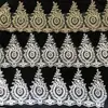 Roupas em estoque acessórios têxteis para casa renda de abacaxi dourado europeu renda de osso de carro acessórios de tecido de renda