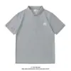 Nueva Camisa Polo de Solapa de Marca de Moda para Hombre Holgada de Manga Corta Verano Peso Pesado Casual Americana para Hombre Top Versátil