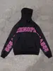 Sudadera con capucha de forro polar grueso de peso pesado 450 g, original de ultramar, para hombre, con estampado de espuma de Araña Sp5Der
