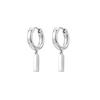 Brincos pequenos de prata Brincos pequenos Anel Tremella Brincos de vento frio Brincos para dormir S925 Agulha de prata para mulheres