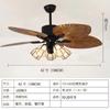 Lustre Ventilador de Teto Retrô para Sala de Estar Cor Nogueira Cordão Lustre Doméstico Integrado Ventilador de Teto Retrô Lâmpada Atacado Zhongshan Fengqi