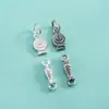 Acessório Pulseira Peixe Koi Prata Esterlina S925 Pingente de Peixe Pequeno Pulseira de Corda Trançada Feita à Mão DIY Pingente de Charme de Peixe Pequeno