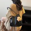 Bolso para Mujer con Diseño de Color Sólido Texturizado, Material PU, Estilo Retro Simple, Gran Capacidad, Adecuado para el Trabajo Diario, Bolso de Mano, Bolso de Hombro, Bolso Tote de Axila