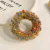 Anillo de toalla con puntos coloridos de Corea del Sur, popular en otoño e invierno, con forma de donut y corazón para niña, anillo de pelo con bola elástica alta, accesorios para el cabello para mujer