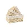Cesta de Armazenamento Tecida Caixa de Armazenamento para Mesa de Centro de Mesa Caixa de Armazenamento para Roupas Cosméticos Cesta de Rattan Caixa de Armazenamento Armazenamento