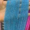 Mini cuentas de 2 mm de circonita azul lago con corte angular, redondas, para bricolaje, cadena de clavícula, accesorios de ropa