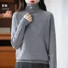 Suéter de gola alta feminino simples pulôver camada base malha solto casual moderno peça íntima camada base malha top