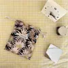 Pantalones de Cuadros Florales con Cordón y Bolsillo con Solapa Bolsa para Guardar Objetos Varios Bolsa Pequeña de Tela para Llevar en la Mano para Llaves, Monedas, Tarjetas Bolsa para Teléfono Móvil