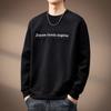Sudadera Redonda con Estampado de Letras de Diseño Italiano para Hombre, Nuevo Estilo Otoño, Holgada Casual de Marca de Moda Manga Larga