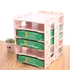 Caja de Almacenamiento de Escritorio de Madera DIY Estantería de Oficina Creativa Revistero Carpeta A4 Estante Organizador de Documentos