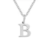 Nuevo Collar de Acero Inoxidable de 26 Letras de Amazon, Cadena para Clavícula Moderna y Versátil, Collar para Pareja con Apellido en Stock