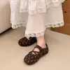 Sapatos Loafer Mary Jane Planos de Bolinhas Retro Femininos de Bico Baixo 2026 Estilo Coco Sapatos Individuais Outono Novo Loafers Franceses