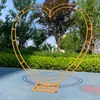 Nuevos Accesorios de Boda Arco de Fondo con Forma de Corazón de Hierro Diseño de Escenario Creativo Malla con Forma de Corazón Arreglo Floral Arco