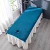 Toalla gruesa especializada para cama de masaje de salón de belleza con agujero, funda de almohada y almohadilla facial