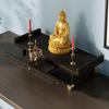Nueva Mesa Colgante de Pared de Estilo Chino Pequeño Estante de Almacenamiento Dios de la Riqueza Estatuas de Buda Base Elevada Santuario Budista Guanyin Estuche para Incienso