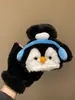 2025 Novas Luvas de Pelúcia de Pinguim Fofas para Meninas Inverno Mais Fáceis de Combinar Estilo Coreano Quente Curto Desenho Animado Luvas de Pescoço