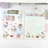 Bloco de Notas Estilo Prancheta B5 Gatinho Cartoon com Páginas Coloridas, um Caderno de Recados Portátil para Anotar Notas e Mensagens