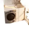 Armario de Balcón con Fregadero y Lavabo Integrados, Armario de Lavandería con Lavabo para Lavadora Integrado, Armario Integrado para Balcón