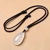 Colgante de ágata natural en forma de gota de agua, estilo nicho fresco y artístico, collar de cadena para clavícula lágrima de ángel, llavero, accesorio para teléfono