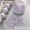 50 Joias de Zircônia Permeáveis ao Gelo para Nail Art Broca Super Brilho Ponto Fino Micro Zircônio Decoração de Unha Colante Olho de Cavalo Misturado Zircônio Nu