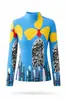 Top Plissado Estampado Color-Block Abstrato Miyake para Mulheres, Novo Modelo Outono 2026, Blusa Slim-Fit de Gola Meia-Alta